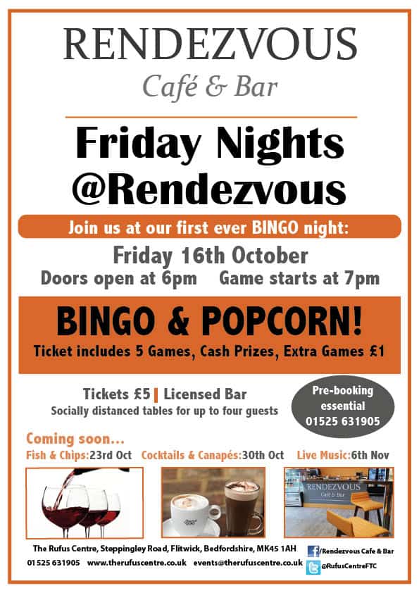 FRIDAY NIGHTS BINGO 16th October POSTER