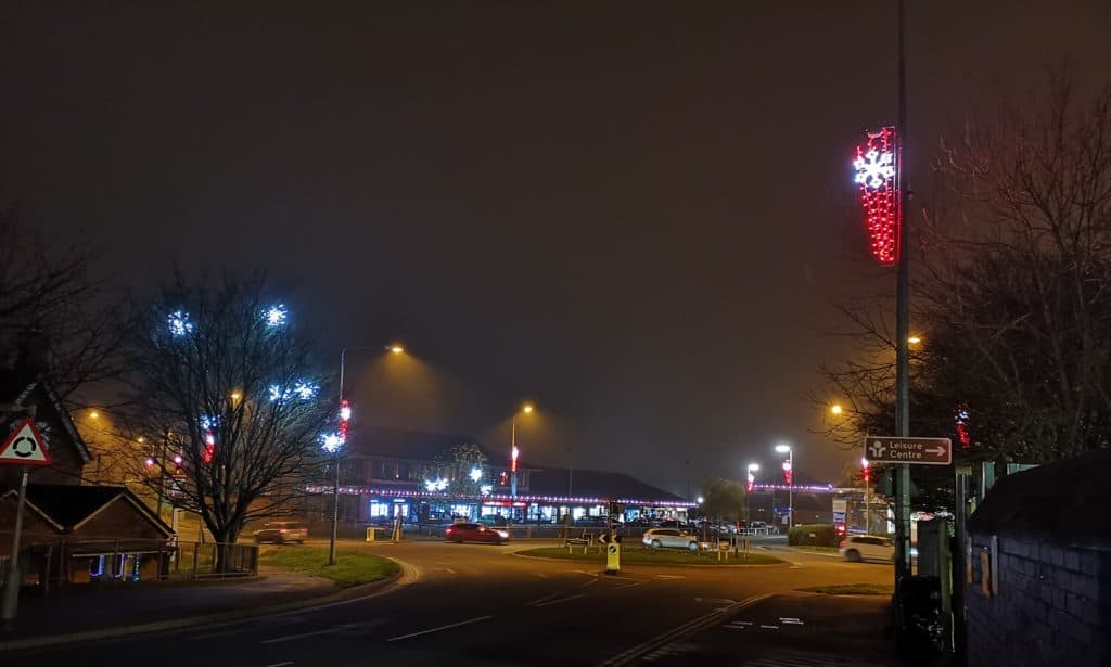 Red & white Christmas lights