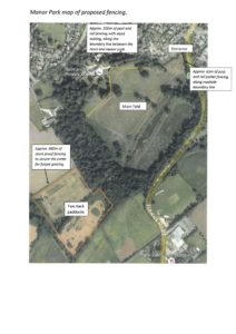 map of manor park proposed fencing plan