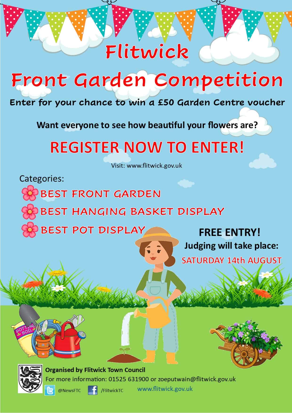 Garden Final Poster colourful poster for garden competition