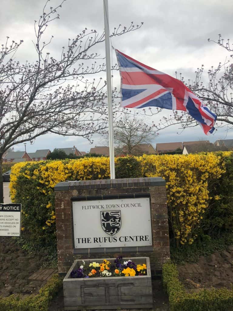 union jack flying half mast