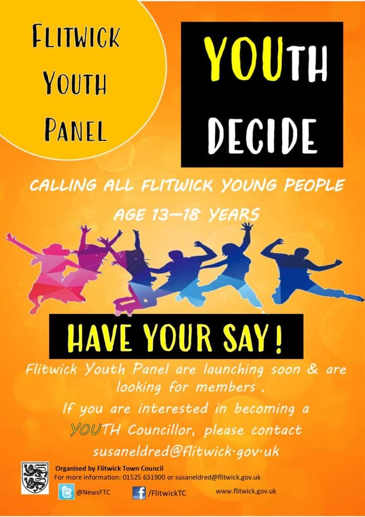 orange poster advertising youth panel