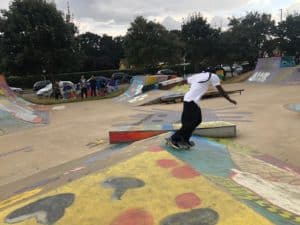 skateboarder jumping