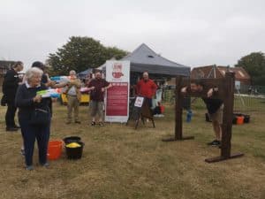 lady with water pistol