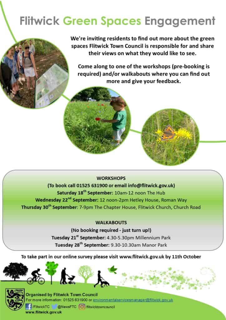 poster for green spaces engagement