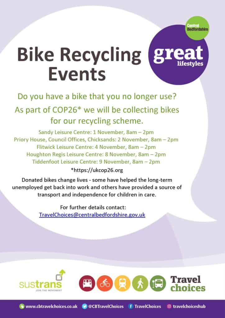 poster advertising bike recycling event