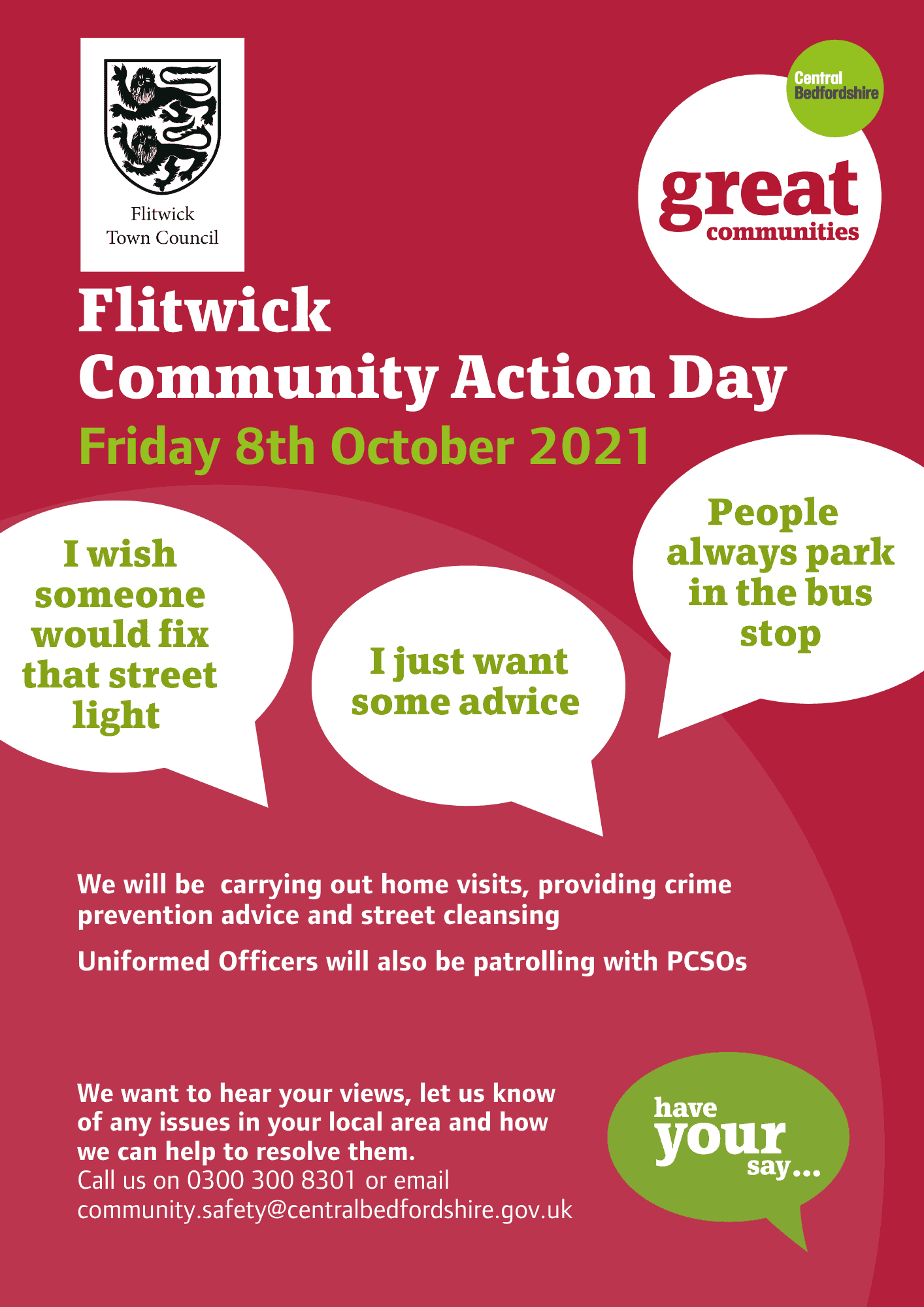 Flitwick Community Action Day 2021 Flitwick Town Council