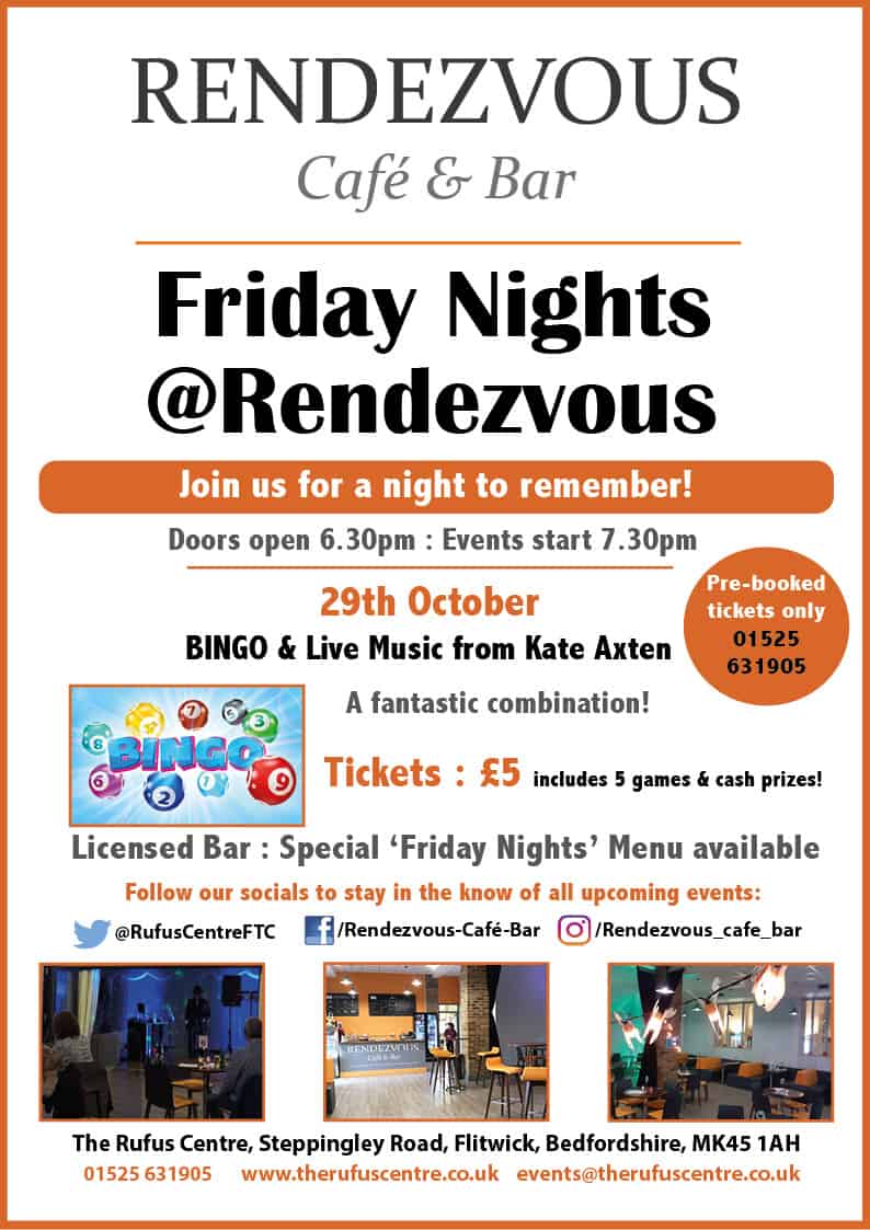 FRIDAY NIGHTS OCT BINGO:MUSIC 21 poster