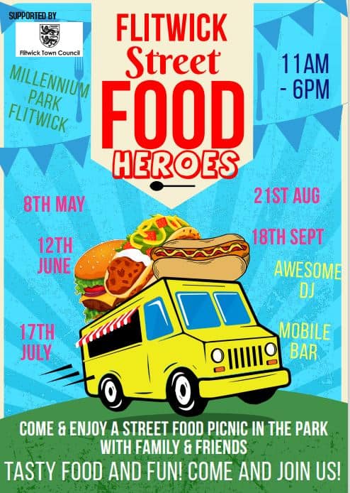 colourful poster advertising street food event