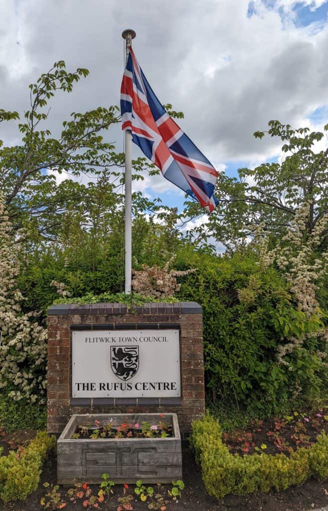 union flag flying at the rufus centre