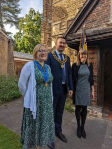 mayor outside church