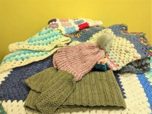 colour blankets and hats