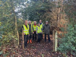 group of p3 volunteers in high vis jackets