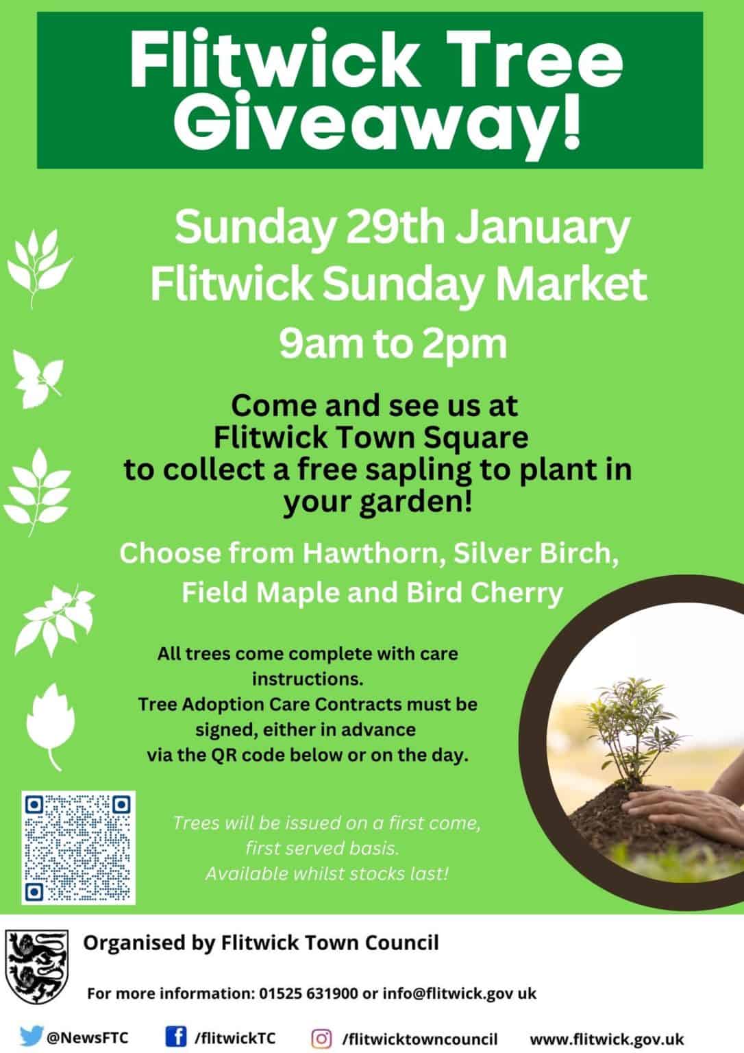 Flitwick Tree Giveaway! - Flitwick Town Council