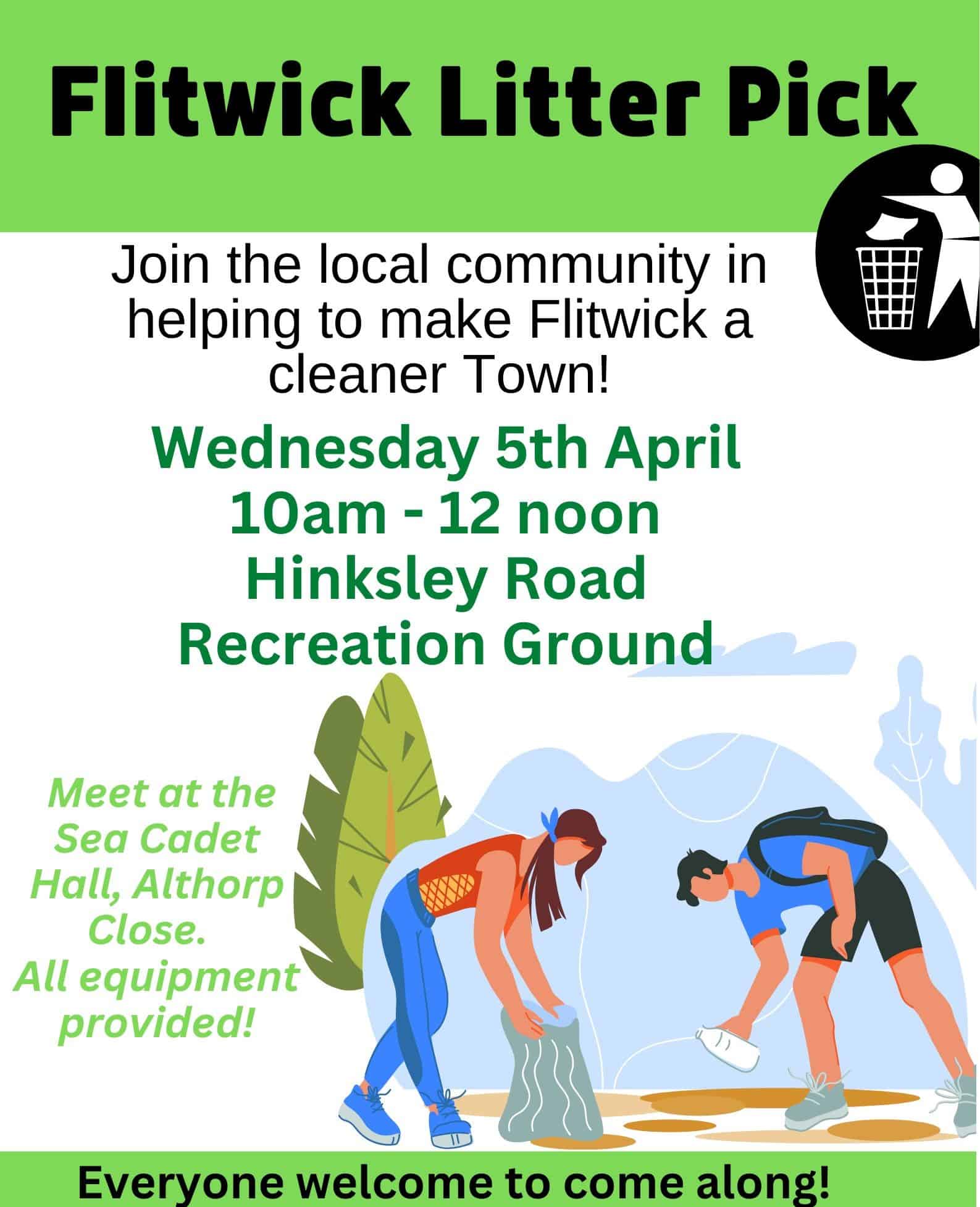 Flitwick Litter Pick.pdf (3) poster advertising litter pick