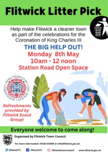 poster advertising litter pick on 8th May