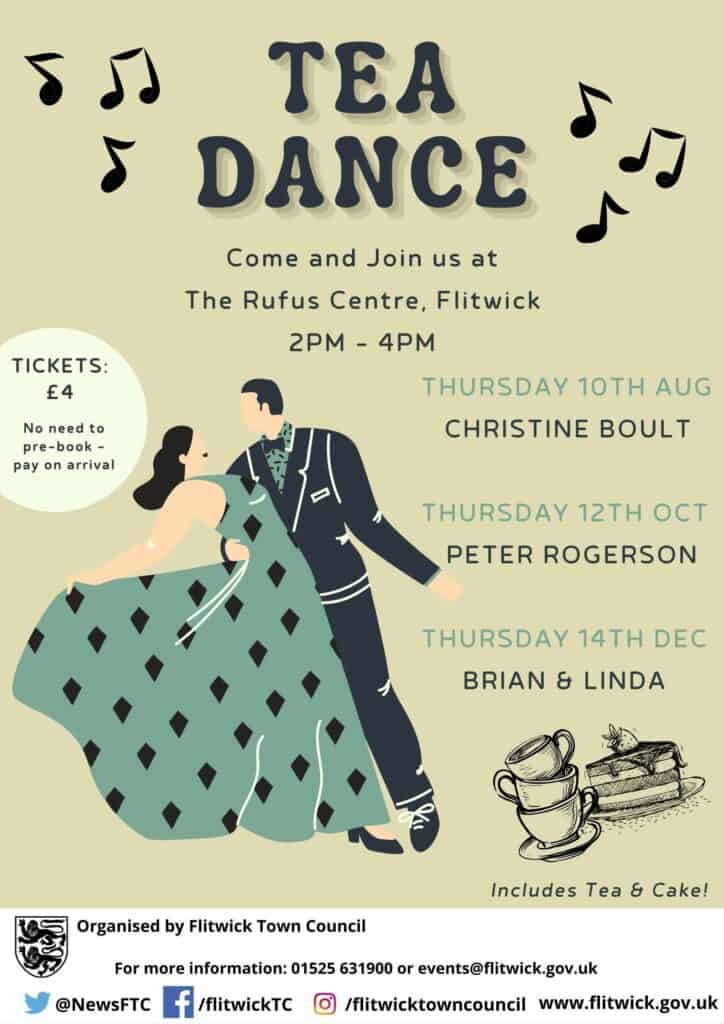 Poster promoting a tea dance