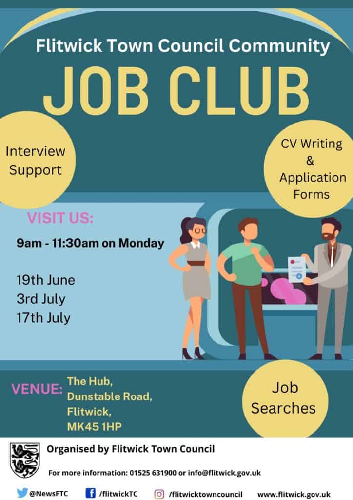 poster advertising job club