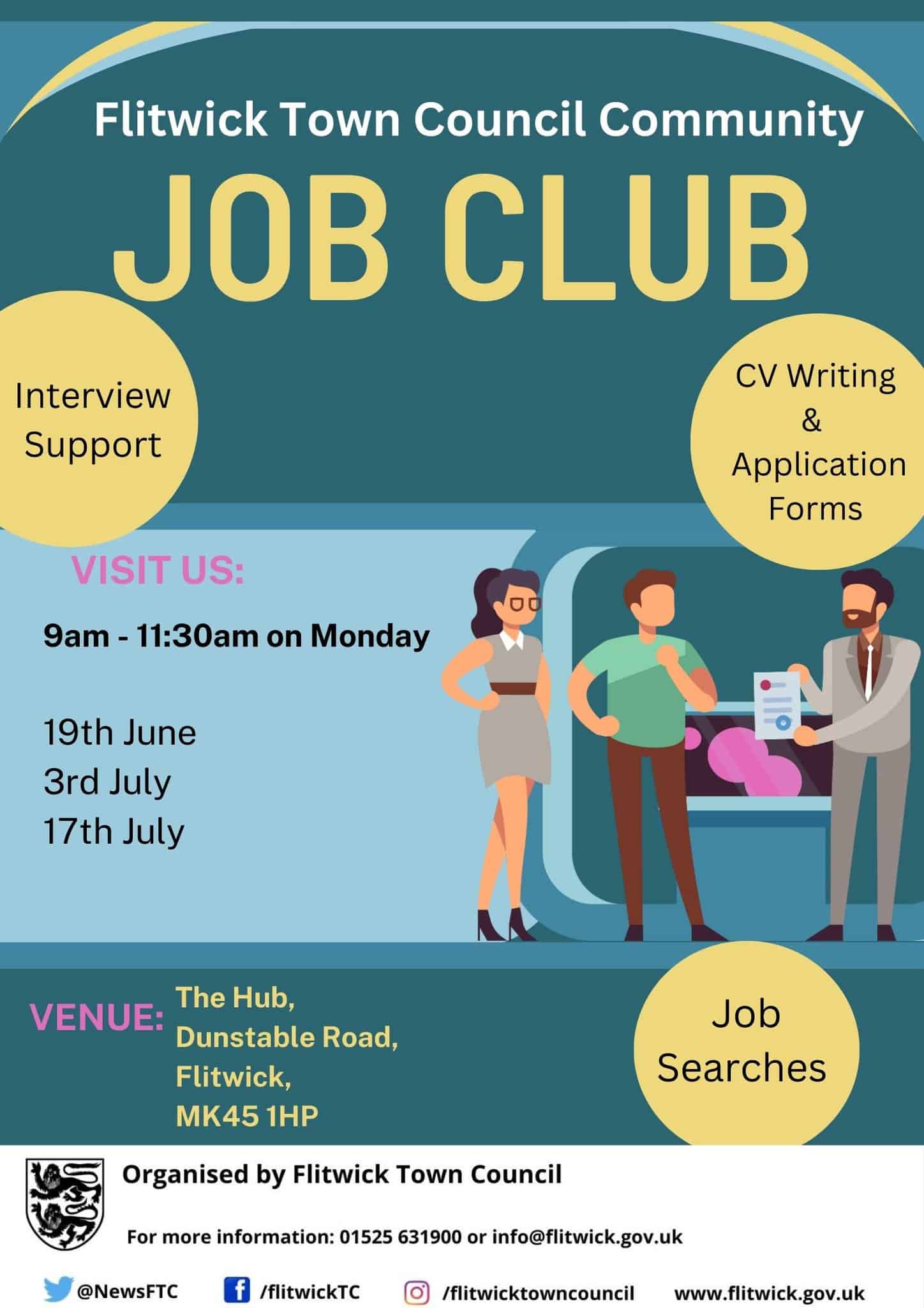 poster advertising job club