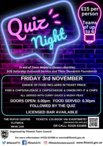 flyer advertising quiz night