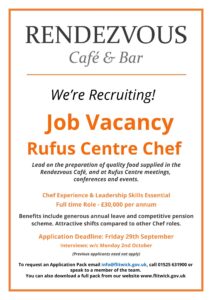 poster advertising chefs vacancy