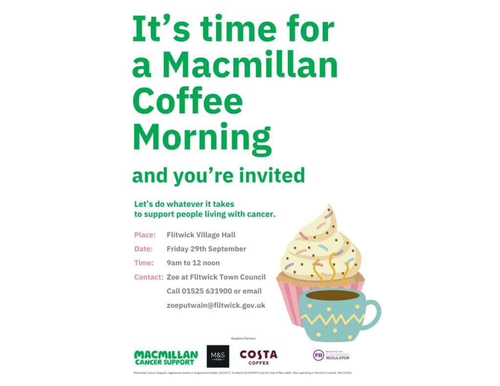 poster advertising macmillan coffee morning