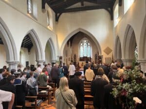 inside church service