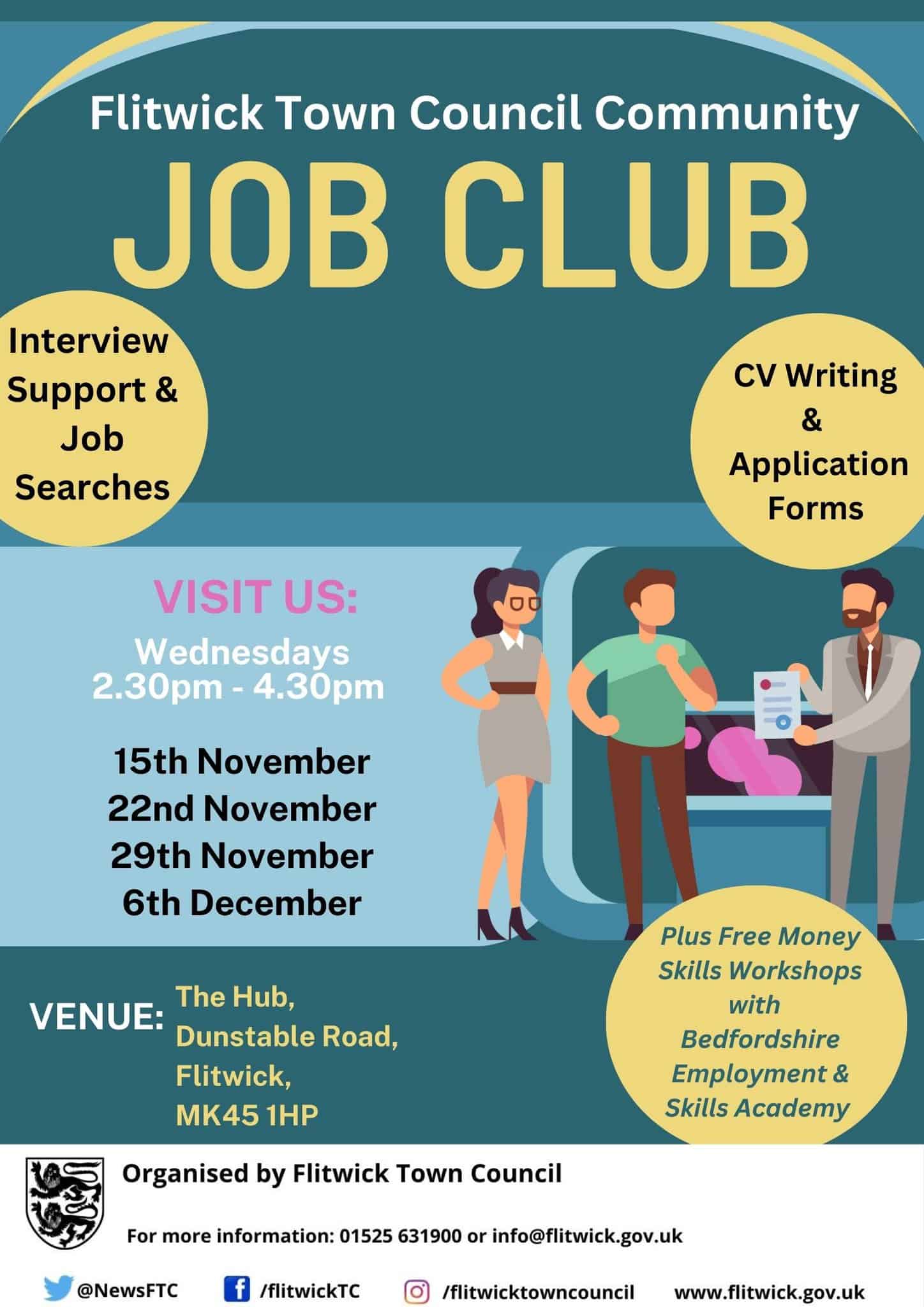 poster advertising job club