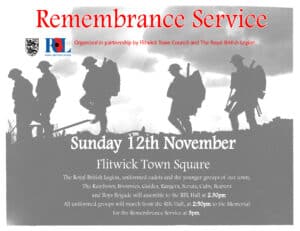 poster advertising rememberance service