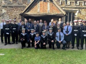 uniformed group at civic service