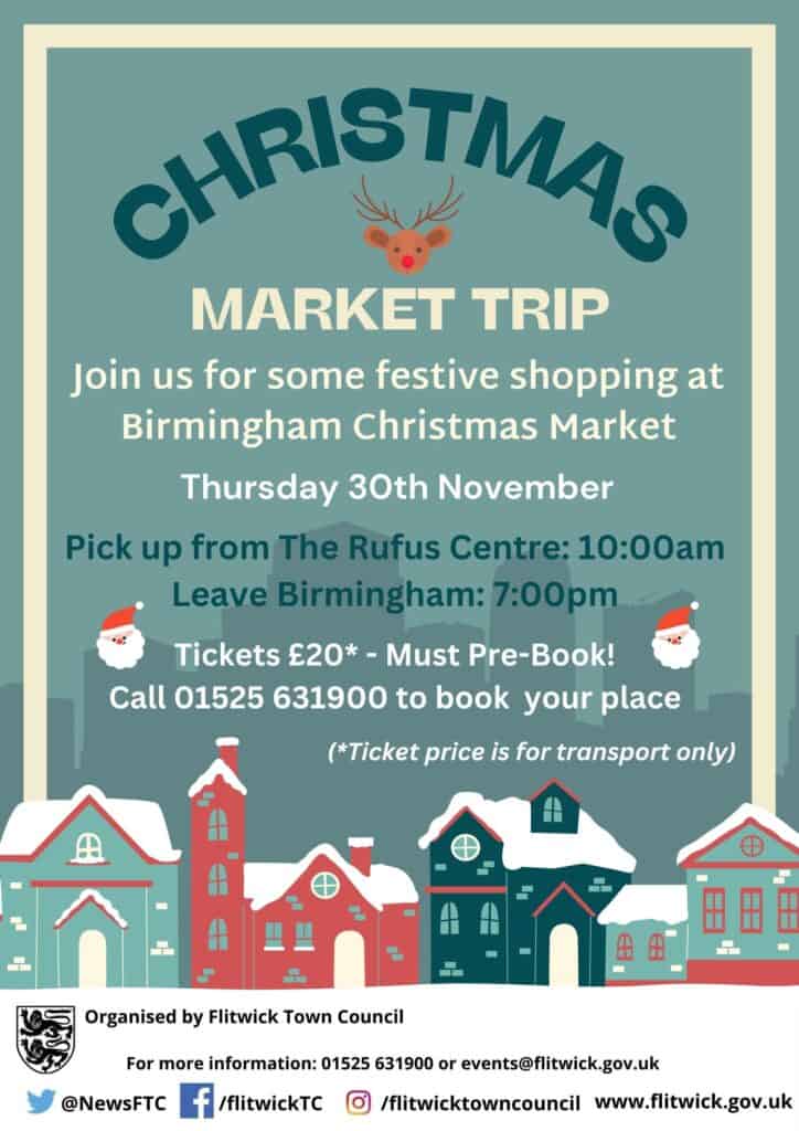 poster advertising christmas market trip