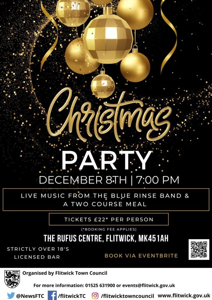 Poster promoting Xmas party