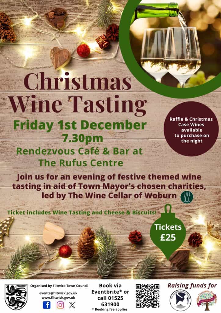 Poster promoting wine tasting event