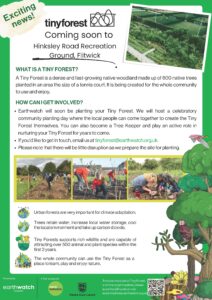 poster advertising planting of tiny forest