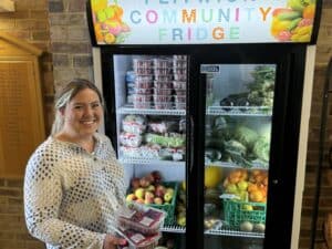 Community fridge volunteer