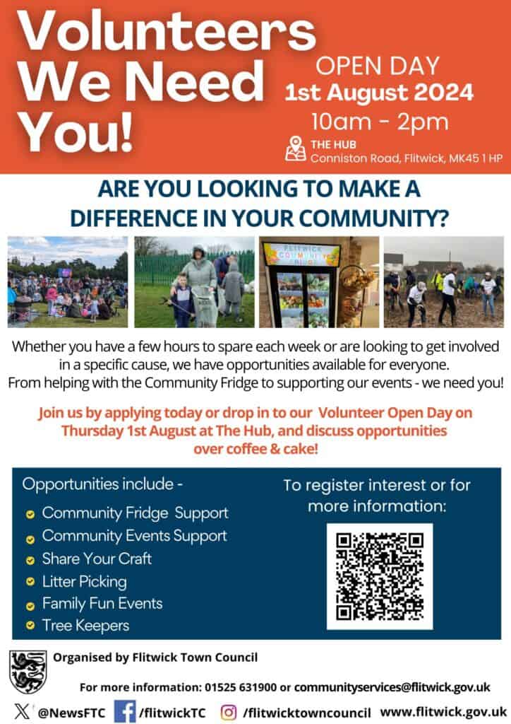 Volunteer day 1st August poster