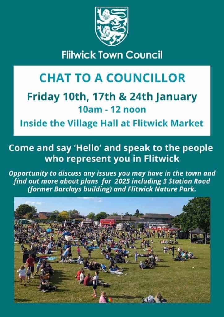 poster advertising chat to a councillor sessions