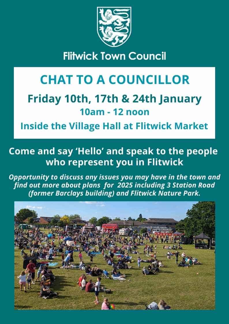 poster advertising chat to a councillor sessions