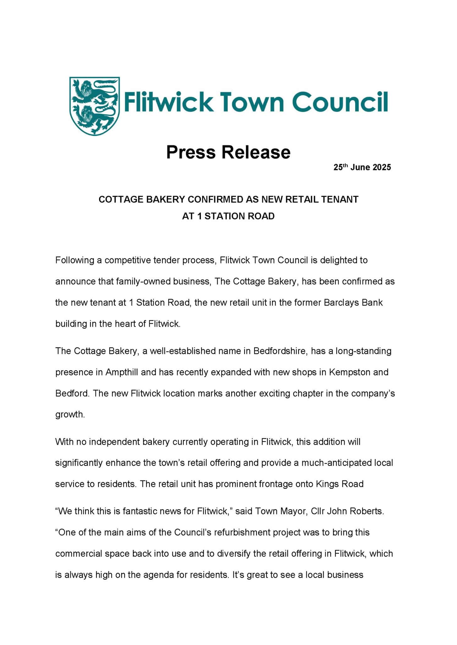 Final Press Release - Cottage Bakery_Page_1 Final Press Release - Cottage Bakery_Page_1