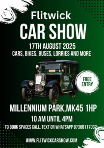 poster advertising car show with vintage car photograph