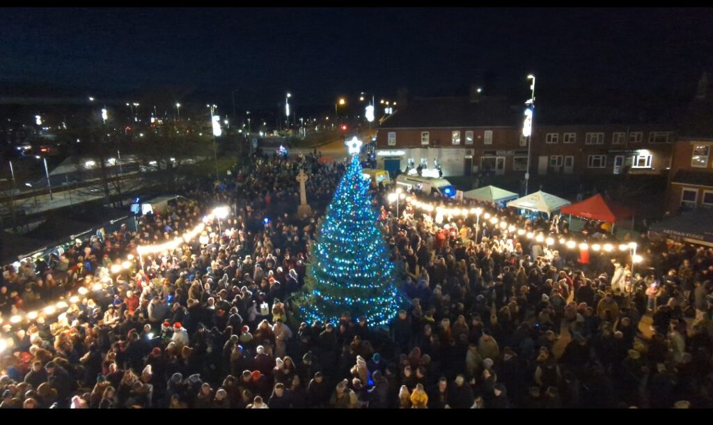 Photo of Christmas Tree lights.