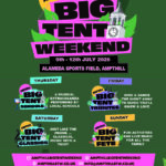 Poster showing Ampthill big tent weekend