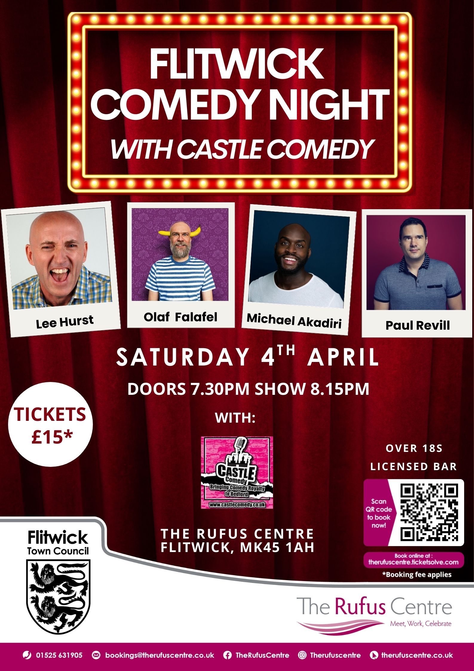 Poster showing comedians