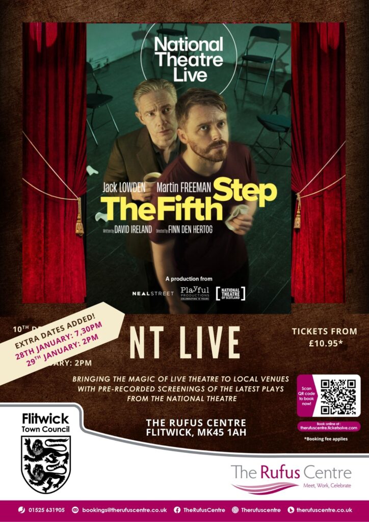 Poster showing details of the extra dates of the production of The Fifth Step