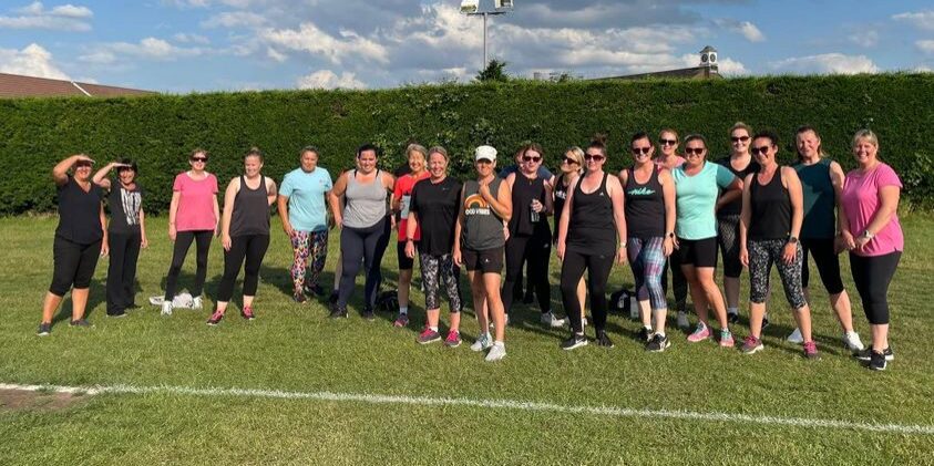 people on field to do circuit training